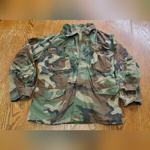 Heavy Camo Military Coat Size Mens Medium